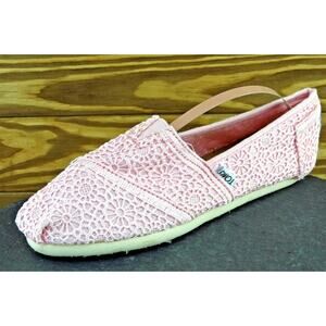 Toms Youth Girls Shoes Size 5 M Pink Flat‎ Fabric